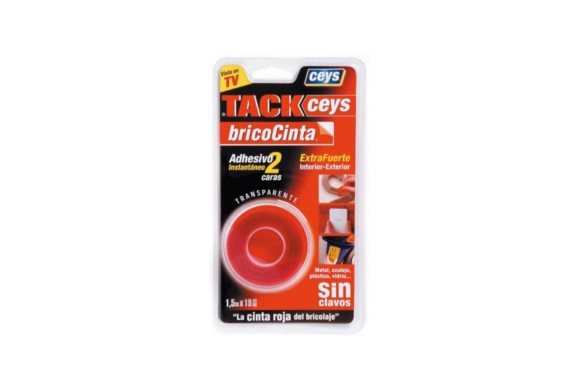 Cinta adhesiva 2 caras transparente Ceys 1.5 m