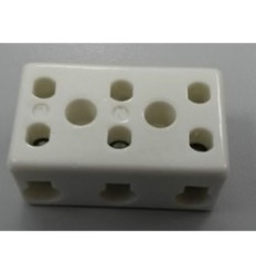 Regleta ceramica 3x1 6mm2 L:39mm 32A