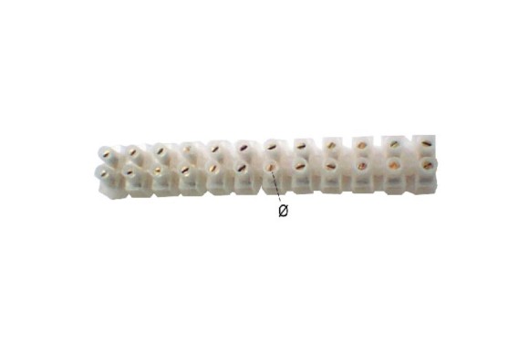Regleta conexion cable 5.5 mm. 12 uds.