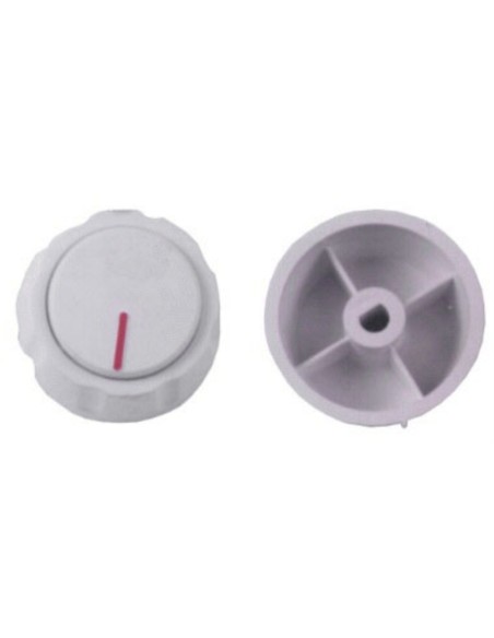 Mando cocina estandar 6 mm. eje corto blanco