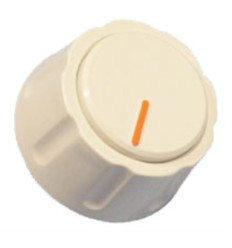 Mando cocina estandar 6 mm. eje medio blanco