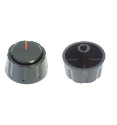 Mando cocina estandar 8 mm. eje largo negro