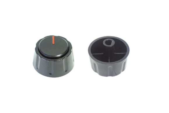 Mando cocina estandar 8 mm. eje largo negro