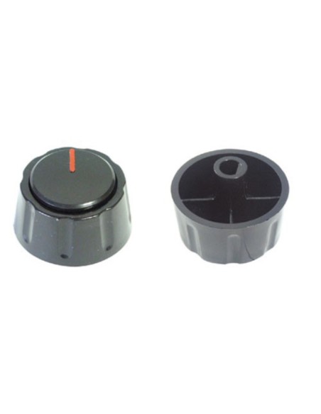 Mando cocina estandar 8 mm. eje largo negro