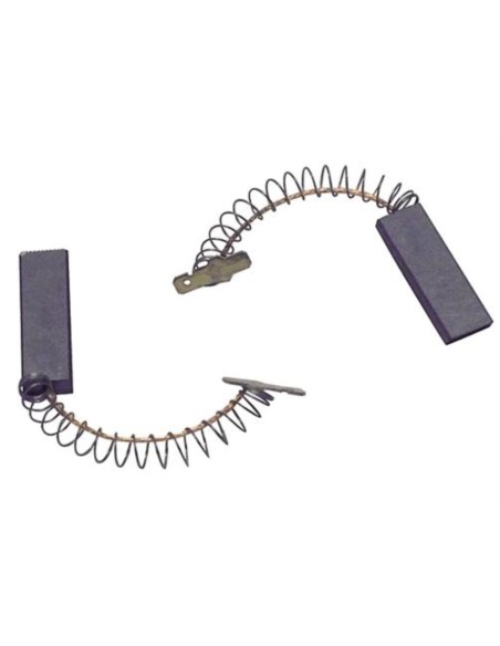 Juego 2 escobillas 5x12 5x35 c/muelle y faston 5 m
