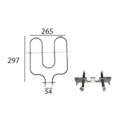 Resistencia horno Corcho 1200W solera c/ barra
