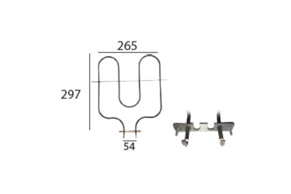 Resistencia horno Corcho 1200W solera c/ barra