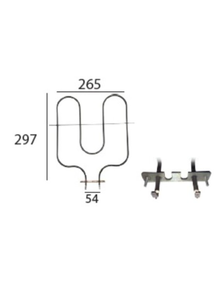 Resistencia horno Corcho 1200W solera c/ barra