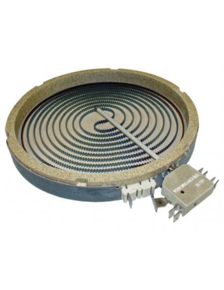 Placa vitroceramica 2000W 230 V 215 mm. 1 circuito