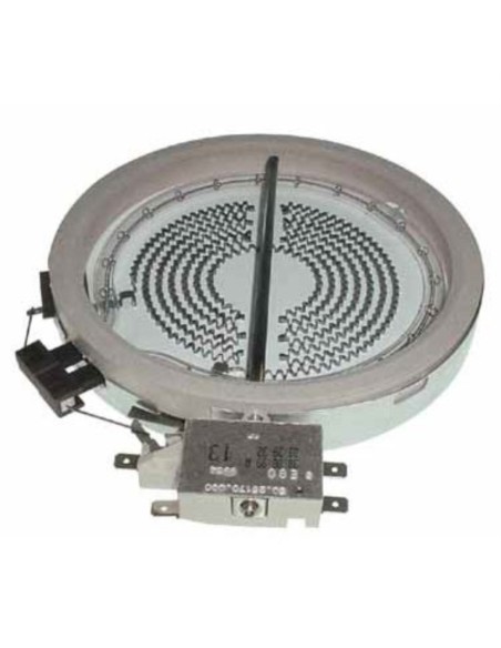 Placa vitroceramica halogena 165 mm. 1200W