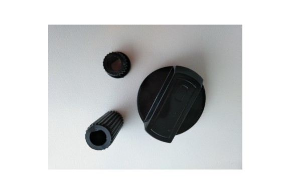 Mando cocina universal negro eje 6-8 mm. 0-15 mm.