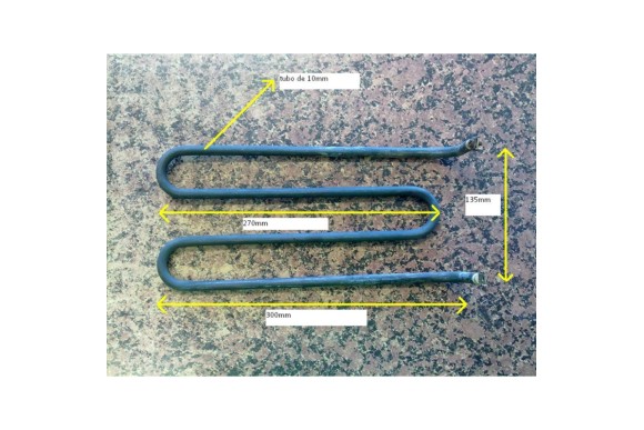 Resistencia plancha L:300 mm. 1300W c/tornillo