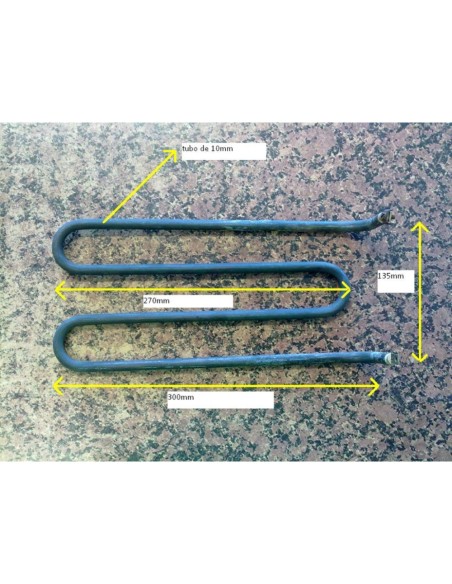 Resistencia plancha L:300 mm. 1300W c/tornillo