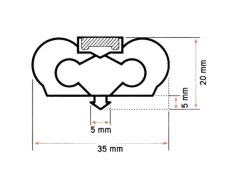 Burlete camara Infrico 420x730 mm canal