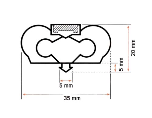 Burlete camara Infrico 420x730 mm canal