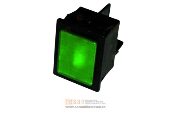 Piloto luminoso verde 30x22mm 230V