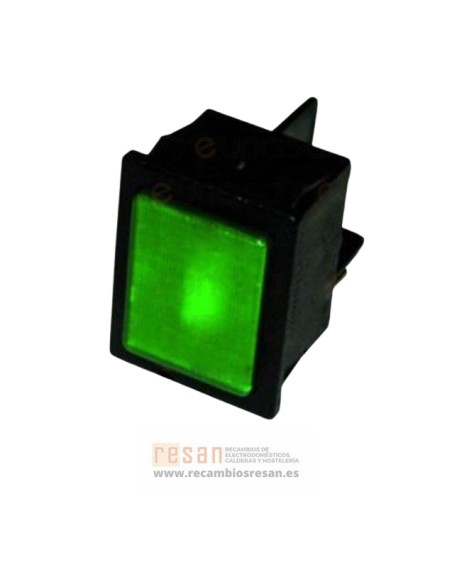 Piloto luminoso verde 30x22mm 230V
