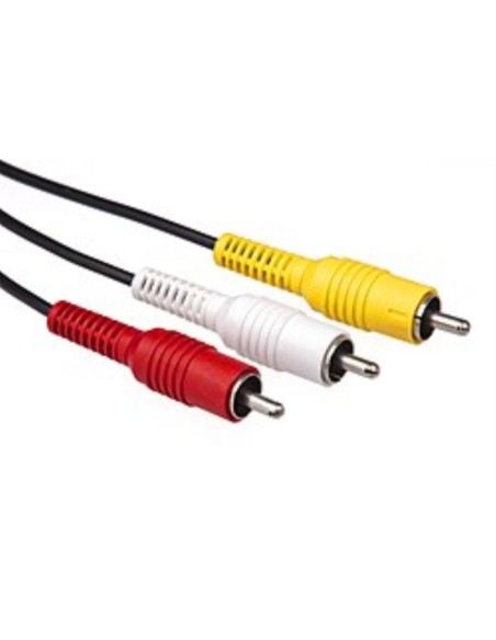 Cable conector rCA 3 macho s 2 metros