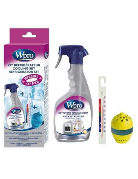 Kit frigo (limpiador + termometro + absorve olor)
