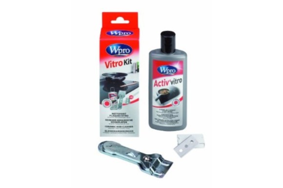 Limpiador vitro crema 250ml. + rasqueta + 10 cuchi