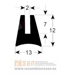 Junta horno Angelopo perfil 1630 L:1800 mm