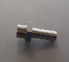 Racor portagoma 1/4" M -  tubo 9 mm