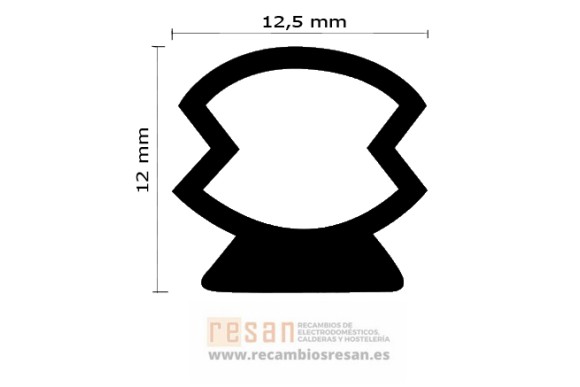 Junta tapa selladora Edesa L:1280mm