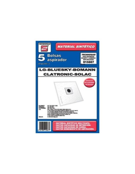 Bolsa aspirador LG T-2700/2900 tela
