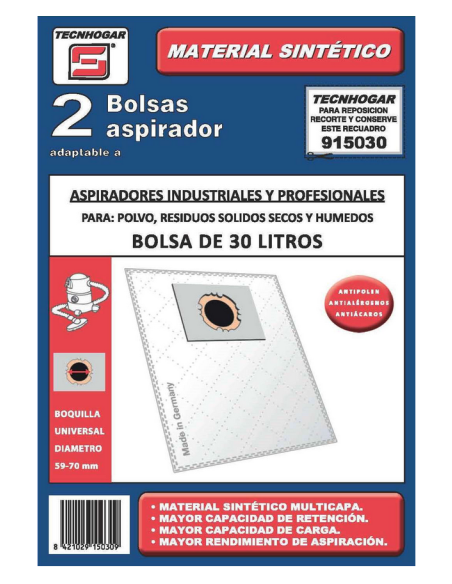 Bolsa industrial 30 litros 420x360 (2 uds)