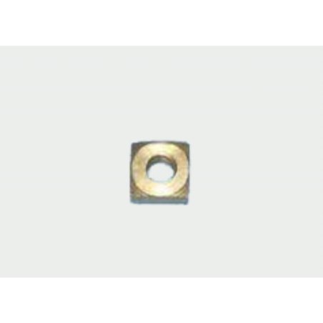 Tuerca mango tapa olla 7x7x3 mm. M4 laton