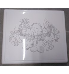 Cubreencimera vitro blanco fruta 60x51x2