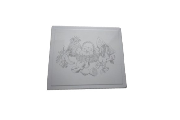 Cubreencimera gas cuadrada blanco fruta 60x51x4.5