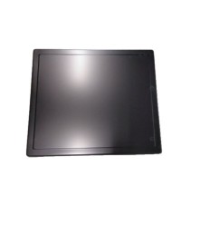 Cubreencimera gas cuadrada negra lisa 590x520