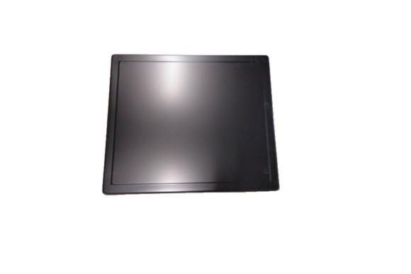 Cubreencimera gas cuadrada negra lisa 590x520
