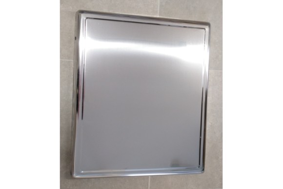 Cubreencimera gas cuadrada inox lisa 60x51cm inter