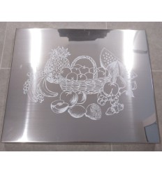 Cubreencimera vitro cuadrada inox fruta