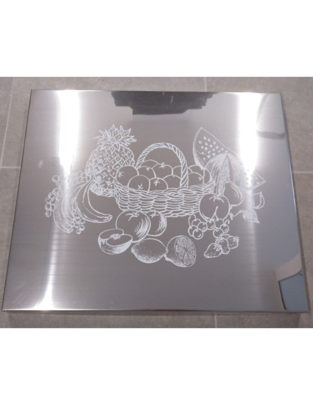 Cubreencimera vitro cuadrada inox fruta