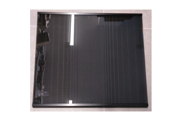 Cubreencimera vitro cuadrada cristal negra 59x53