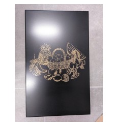 Cubreencimera vitro cuadrada 51x31 Negra fruta
