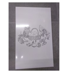 Cubreencimera vitro cuadrada 51x31 Blanca fruta