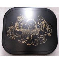 Cubreencimera vitro redonda negra frutas 52x60 ext