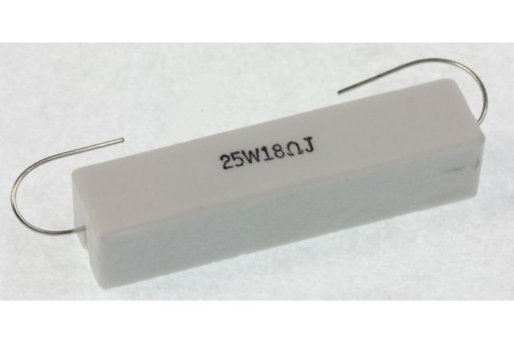 Resistencia vitrificada 18 Ohm 25w