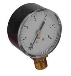 Manometro 0-6 bar d.60mm. 1/4 m radial
