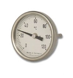 Termometro 0-120° d.62mm. sonda rigida 50x8mm.