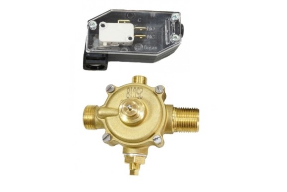 Flujostato fugas c/enlaces 1/2 M-M c/descarga 1/4