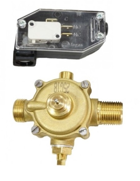 Flujostato fugas c/enlaces 1/2 M-M c/descarga 1/4