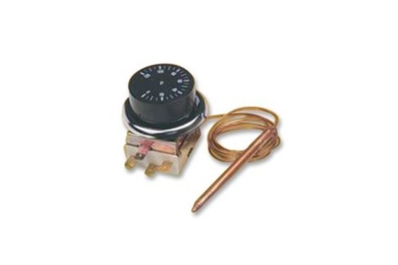 Termostato regulable 0-90º c/mando. bulbo 1m 15A