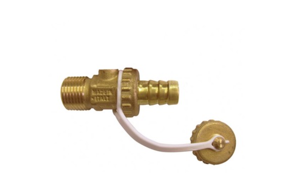 Valvula de vaciado c/portagoma y tapon 3/8 m