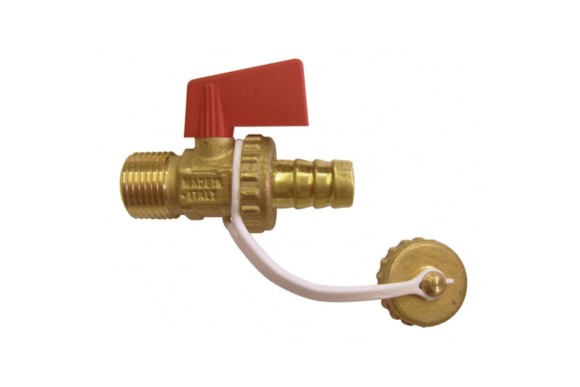 Valvula de vaciado c/portagoma y tapon 1/2 m