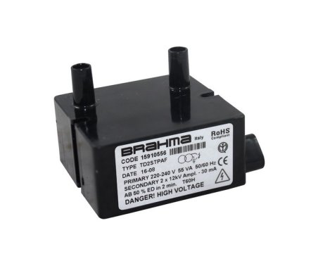 Transformador Brahma 2x12kv TD2STPAF cable conector salida vertical (terminal redondo 4mm)*